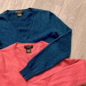Two size M Lord & Tylor Cashmere sweaters